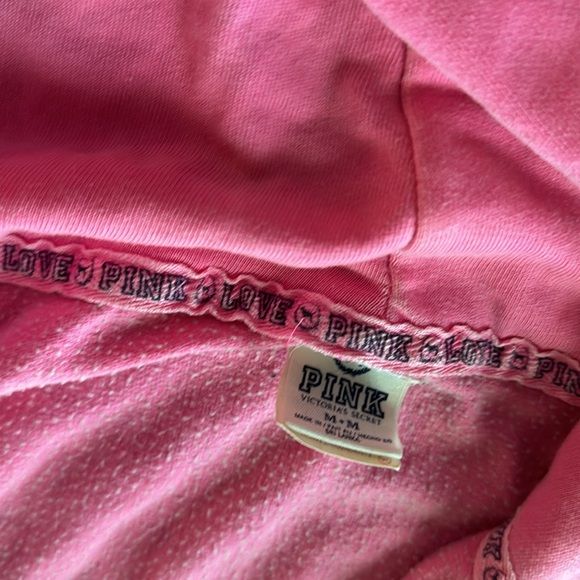 Victoria’s Secret PINK vintage wash pink zip up hoodie - Picture 2 of 2